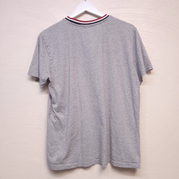 Forever 21 Tshirt Mens Medium Shirt Gray Ringer T Basic Shirt Red Black - Picture 2 of 6